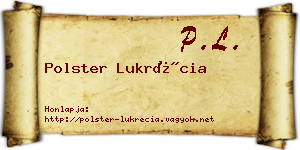 Polster Lukrécia névjegykártya